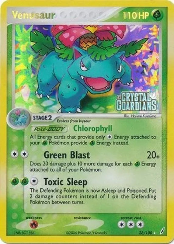 Venusaur (028/100) (Prerelease) [EX: Crystal Guardians] | Exor Games Truro
