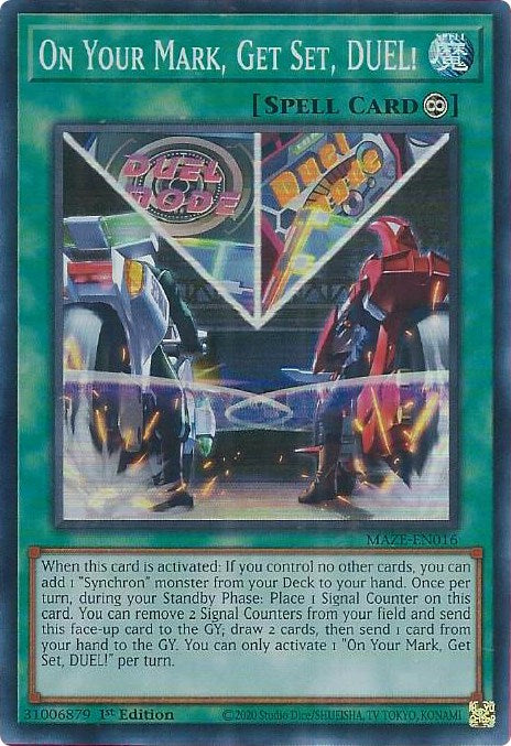 On Your Mark, Get Set, DUEL! [MAZE-EN016] Super Rare | Exor Games Truro