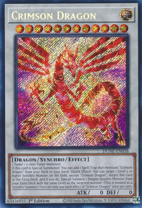 Crimson Dragon [DUNE-EN038] Secret Rare | Exor Games Truro