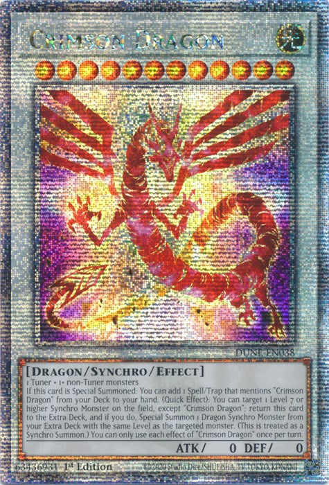 Crimson Dragon [DUNE-EN038] Quarter Century Secret Rare | Exor Games Truro