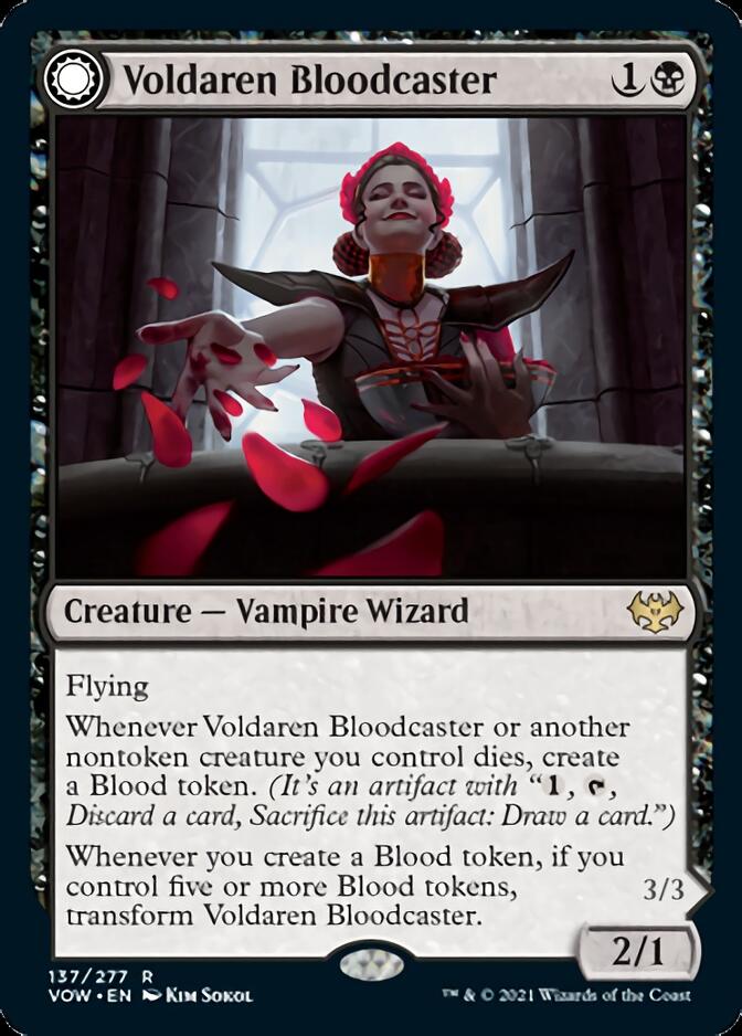 Voldaren Bloodcaster // Bloodbat Summoner [Innistrad: Crimson Vow] | Exor Games Truro