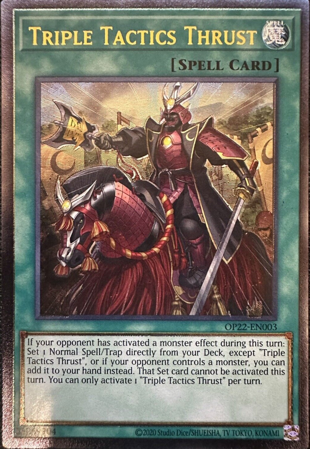 Triple Tactics Thrust [OP22-EN003] Ultimate Rare | Exor Games Truro
