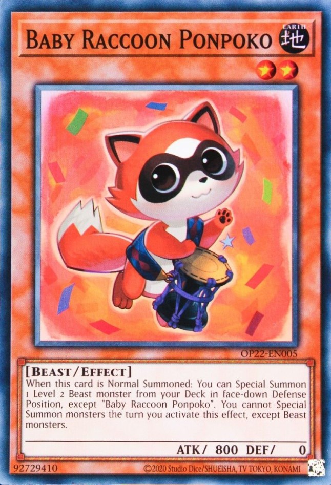 Baby Raccoon Ponpoko [OP22-EN005] Super Rare | Exor Games Truro