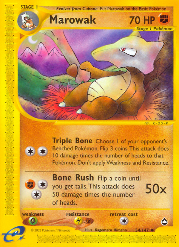 Marowak (54/147) [Aquapolis] | Exor Games Truro