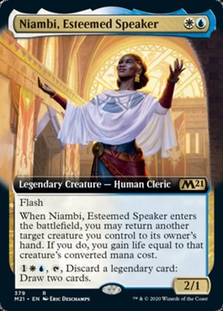 Niambi, Esteemed Speaker (Extended Art) [Core Set 2021] | Exor Games Truro