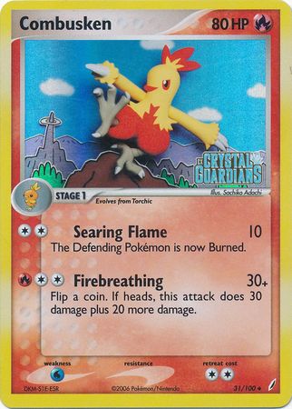 Combusken (31/100) (Stamped) [EX: Crystal Guardians] | Exor Games Truro