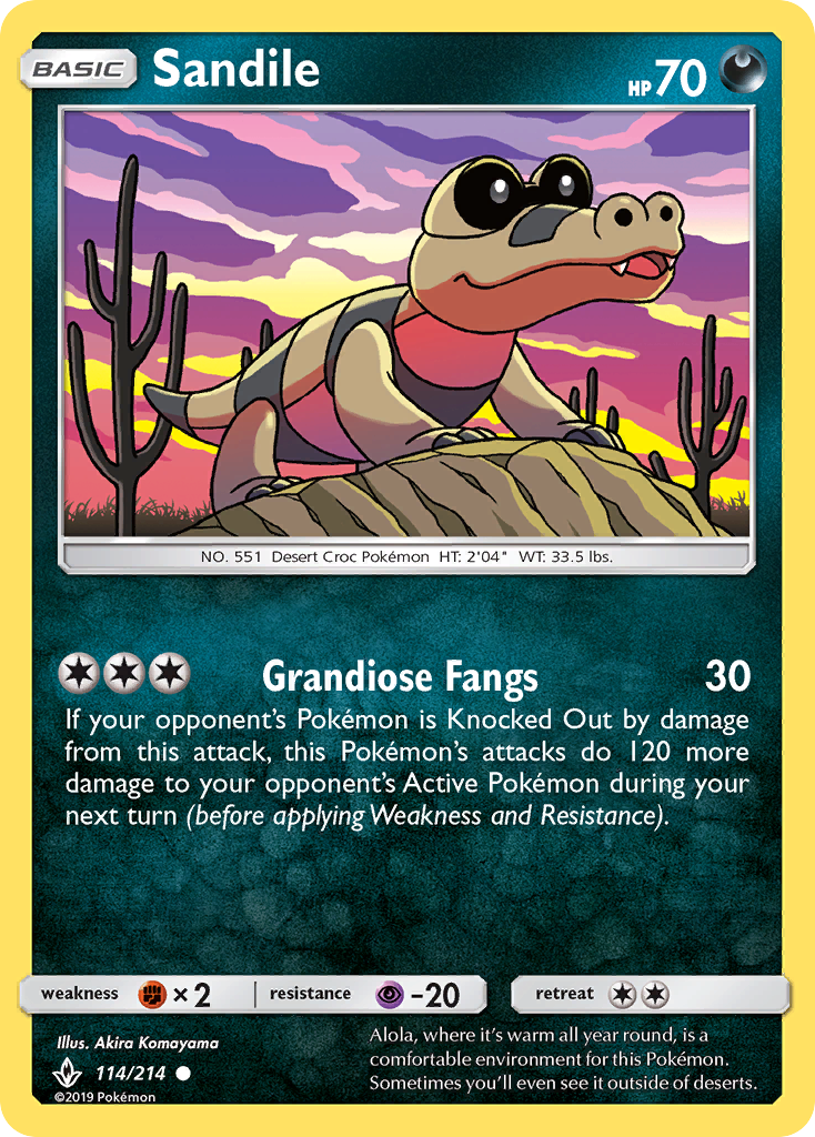 Sandile (114/214) [Sun & Moon: Unbroken Bonds] | Exor Games Truro