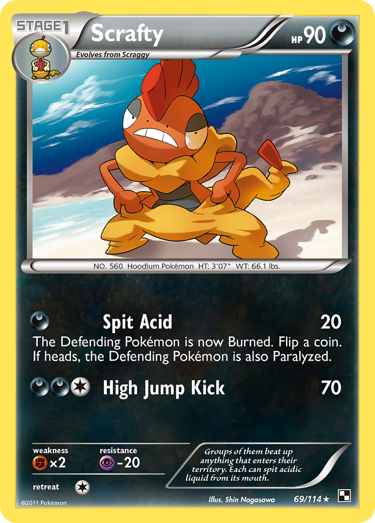 Scrafty (69/114) [Black & White: Base Set] | Exor Games Truro