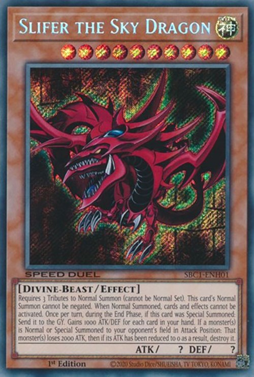 Slifer the Sky Dragon [SBC1-ENH01] Secret Rare | Exor Games Truro