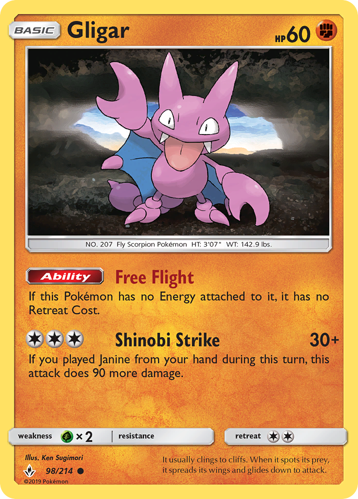 Gligar (98/214) [Sun & Moon: Unbroken Bonds] | Exor Games Truro