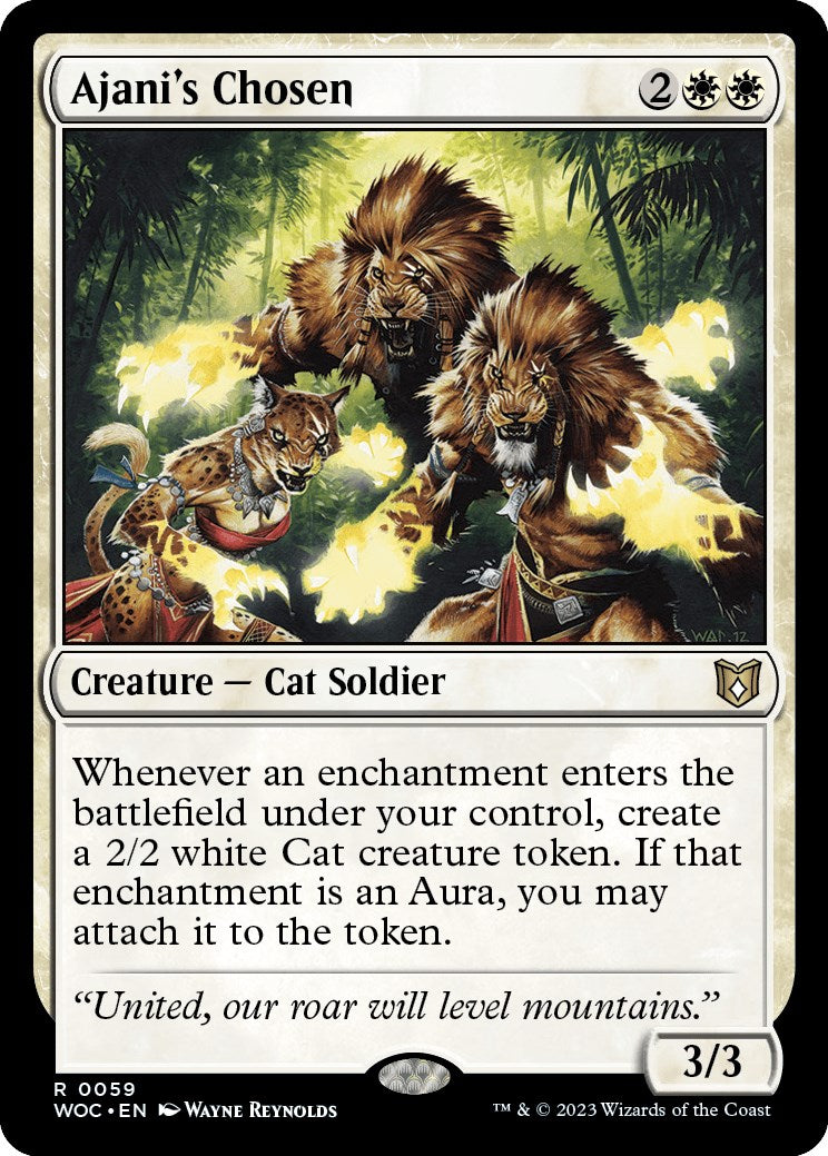 Ajani's Chosen [Wilds of Eldraine Commander] | Exor Games Truro