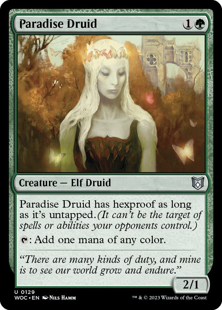 Paradise Druid [Wilds of Eldraine Commander] | Exor Games Truro