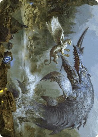 Horned Loch-Whale Art Card [Wilds of Eldraine Art Series] | Exor Games Truro