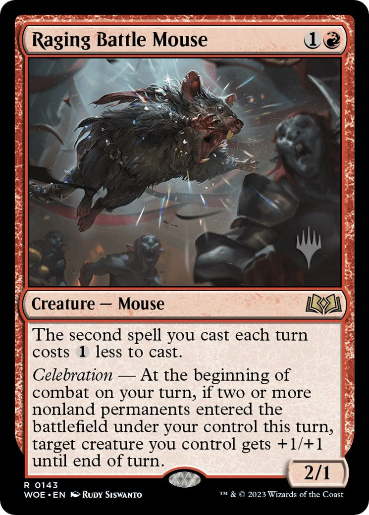 Raging Battle Mouse (Promo Pack) [Wilds of Eldraine Promos] | Exor Games Truro