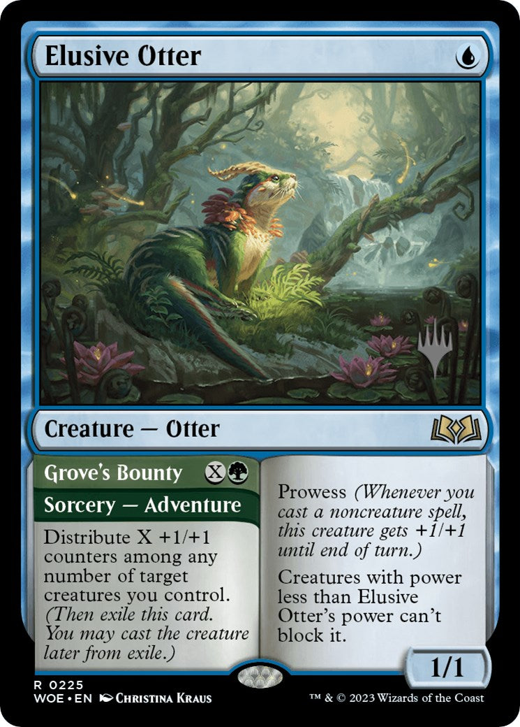 Elusive Otter // Grove's Bounty (Promo Pack) [Wilds of Eldraine Promos] | Exor Games Truro