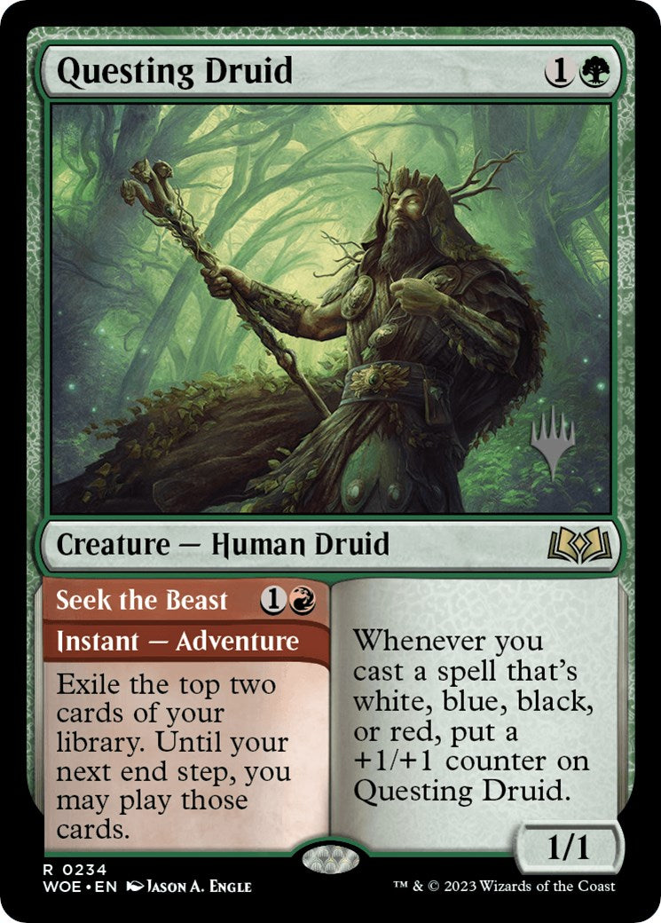 Questing Druid (Promo Pack) [Wilds of Eldraine Promos] | Exor Games Truro