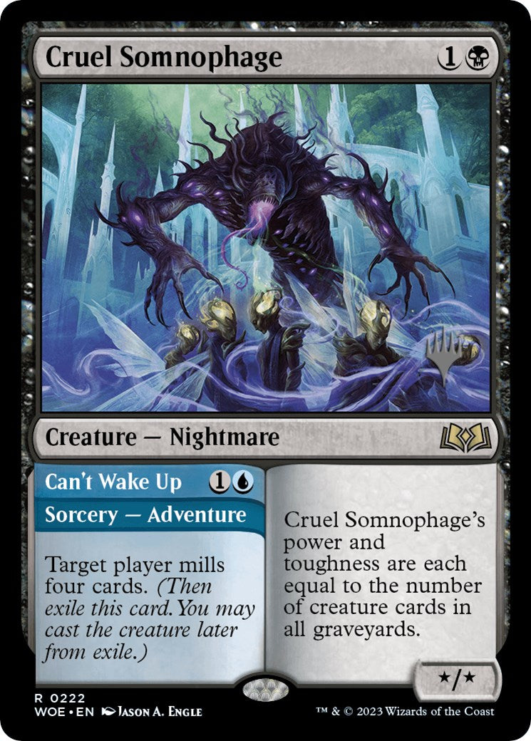 Cruel Somnophage // Can't Wake Up (Promo Pack) [Wilds of Eldraine Promos] | Exor Games Truro