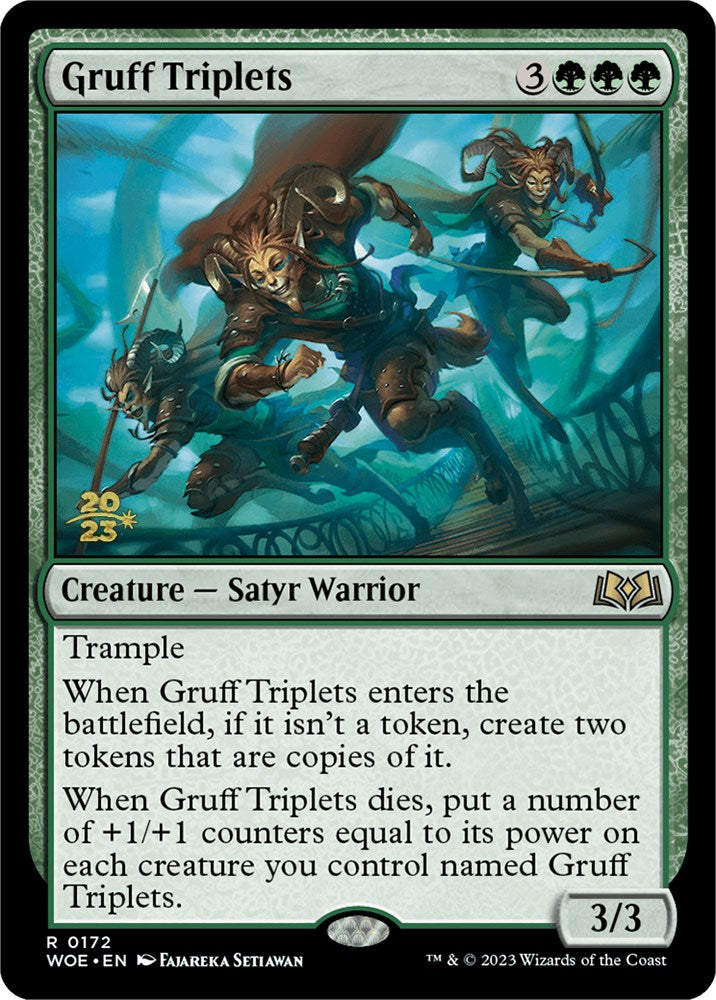 Gruff Triplets [Wilds of Eldraine Prerelease Promos] | Exor Games Truro