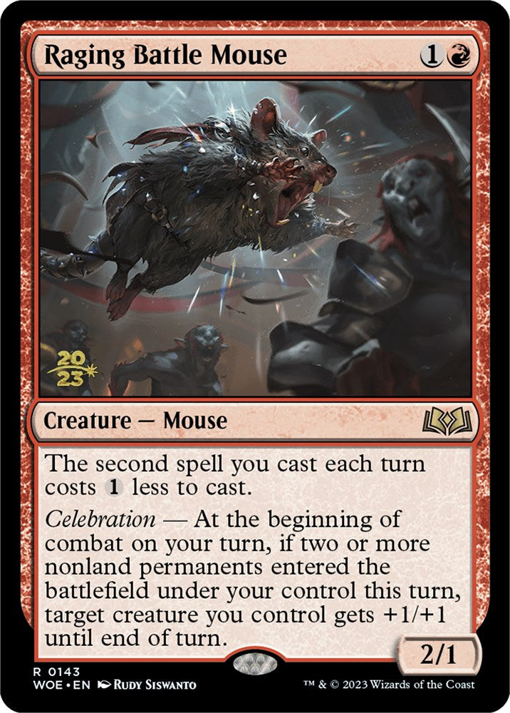 Raging Battle Mouse [Wilds of Eldraine Prerelease Promos] | Exor Games Truro