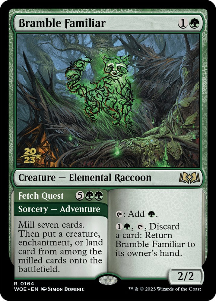 Bramble Familiar // Fetch Quest [Wilds of Eldraine Prerelease Promos] | Exor Games Truro