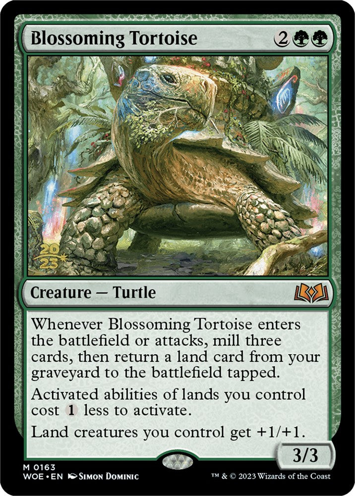 Blossoming Tortoise [Wilds of Eldraine Prerelease Promos] | Exor Games Truro