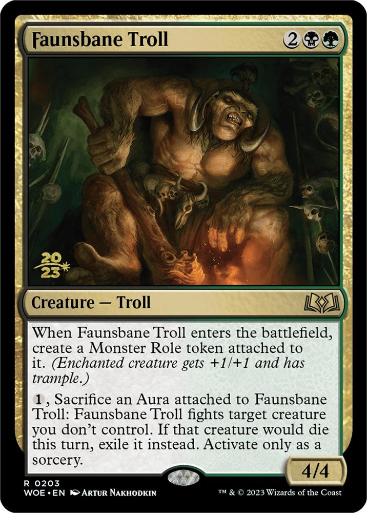 Faunsbane Troll [Wilds of Eldraine Prerelease Promos] | Exor Games Truro