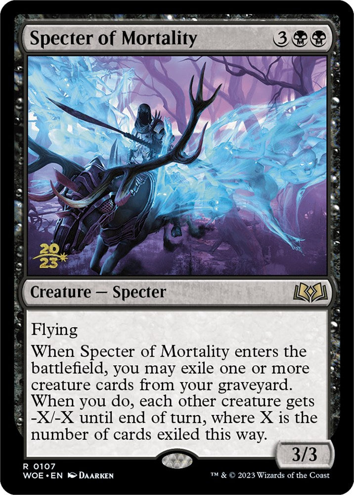 Specter of Mortality [Wilds of Eldraine Prerelease Promos] | Exor Games Truro