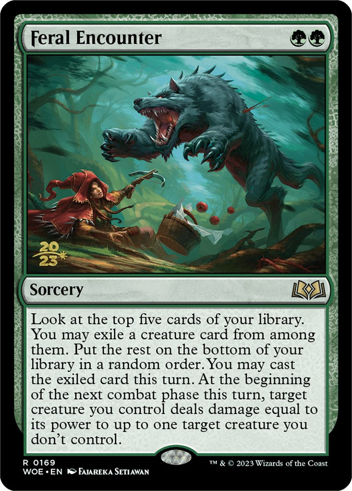 Feral Encounter [Wilds of Eldraine Prerelease Promos] | Exor Games Truro