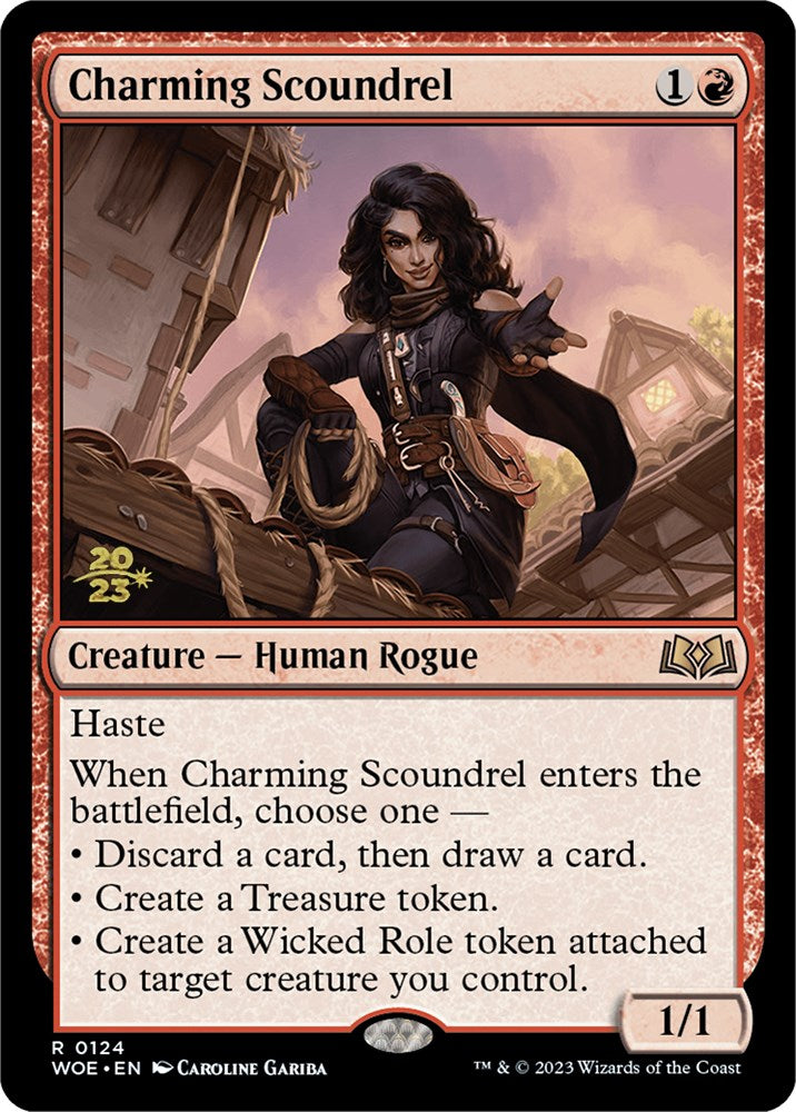 Charming Scoundrel [Wilds of Eldraine Prerelease Promos] | Exor Games Truro