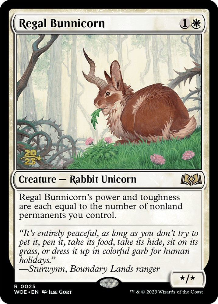 Regal Bunnicorn [Wilds of Eldraine Prerelease Promos] | Exor Games Truro