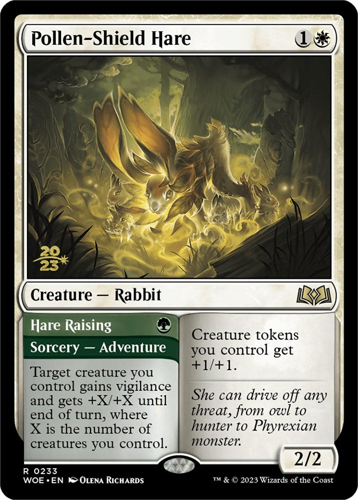 Pollen-Shield Hare // Hare Raising [Wilds of Eldraine Prerelease Promos] | Exor Games Truro