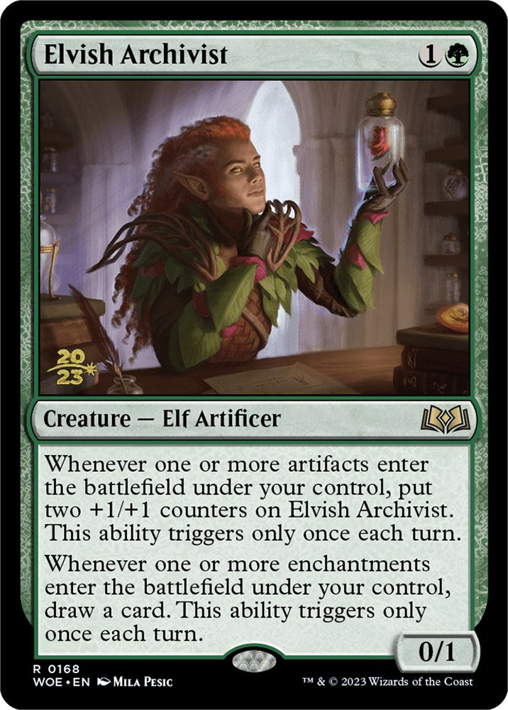 Elvish Archivist [Wilds of Eldraine Prerelease Promos] | Exor Games Truro