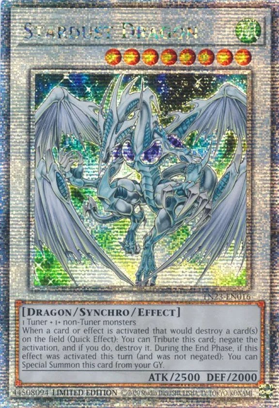 Stardust Dragon [TN23-EN016] Quarter Century Secret Rare | Exor Games Truro