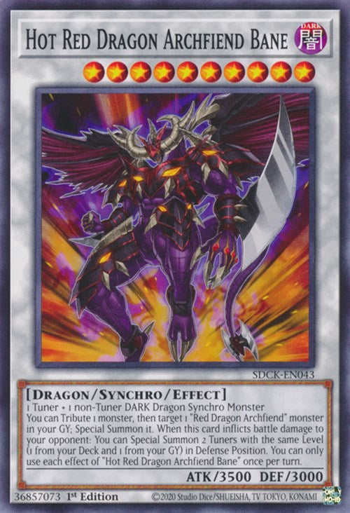 Hot Red Dragon Archfiend Bane [SDCK-EN043] Common | Exor Games Truro