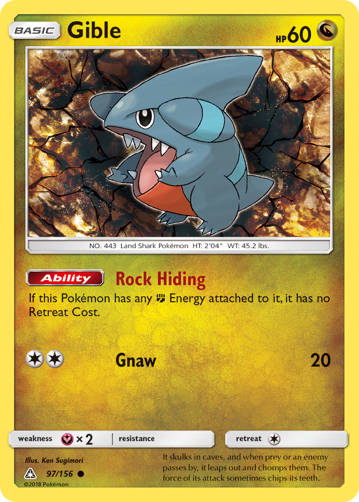 Gible (97/156) [Sun & Moon: Ultra Prism] | Exor Games Truro