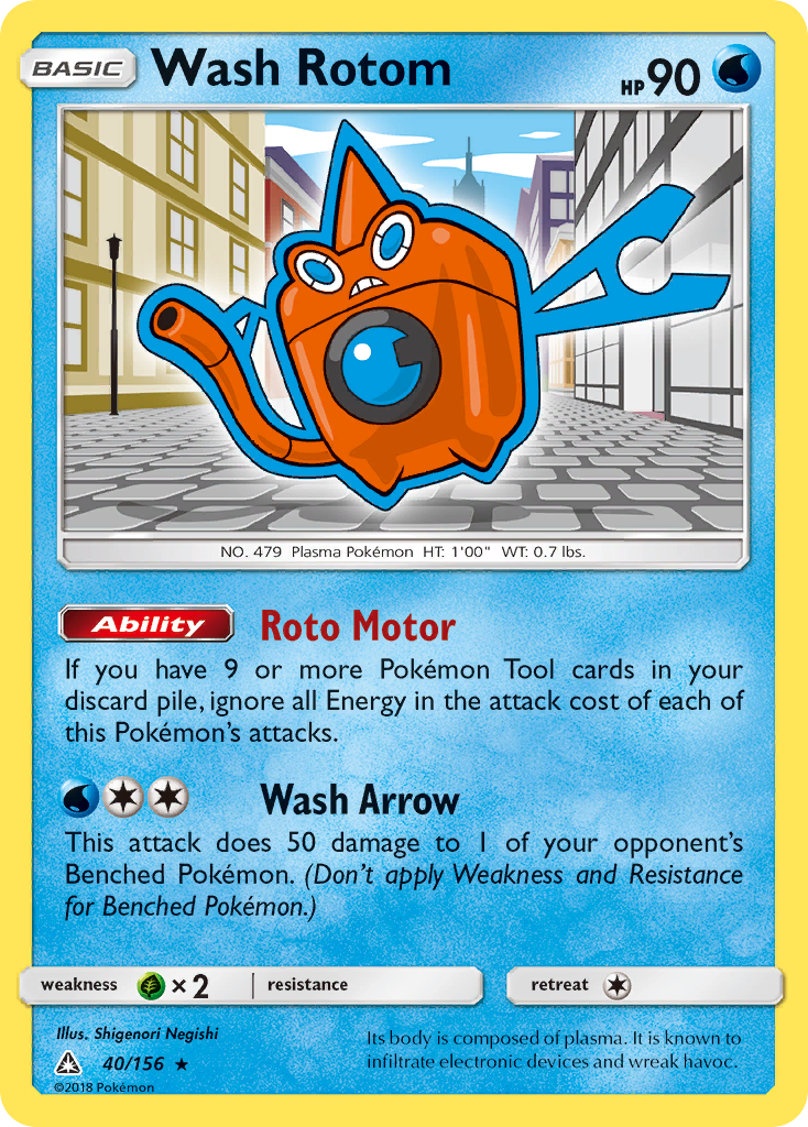 Wash Rotom (40/156) [Sun & Moon: Ultra Prism] | Exor Games Truro