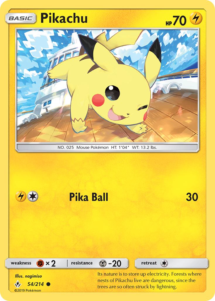 Pikachu (54/214) [Sun & Moon: Unbroken Bonds] | Exor Games Truro