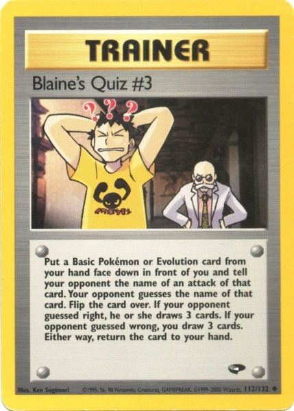 Blaine's Quiz #3 (112/132) [Gym Challenge Unlimited] | Exor Games Truro
