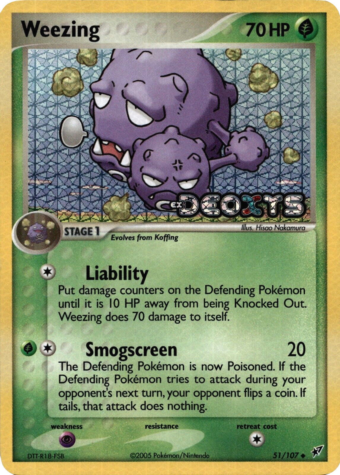 Weezing (51/107) (Stamped) [EX: Deoxys] | Exor Games Truro