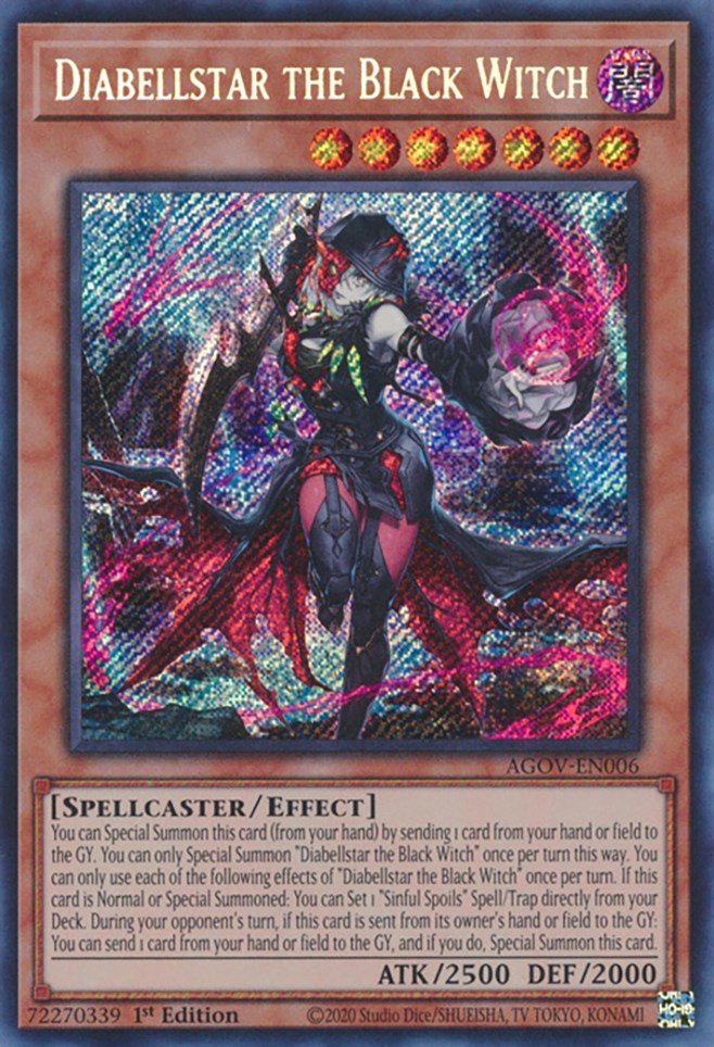 Diabellstar the Black Witch [AGOV-EN006] Secret Rare | Exor Games Truro