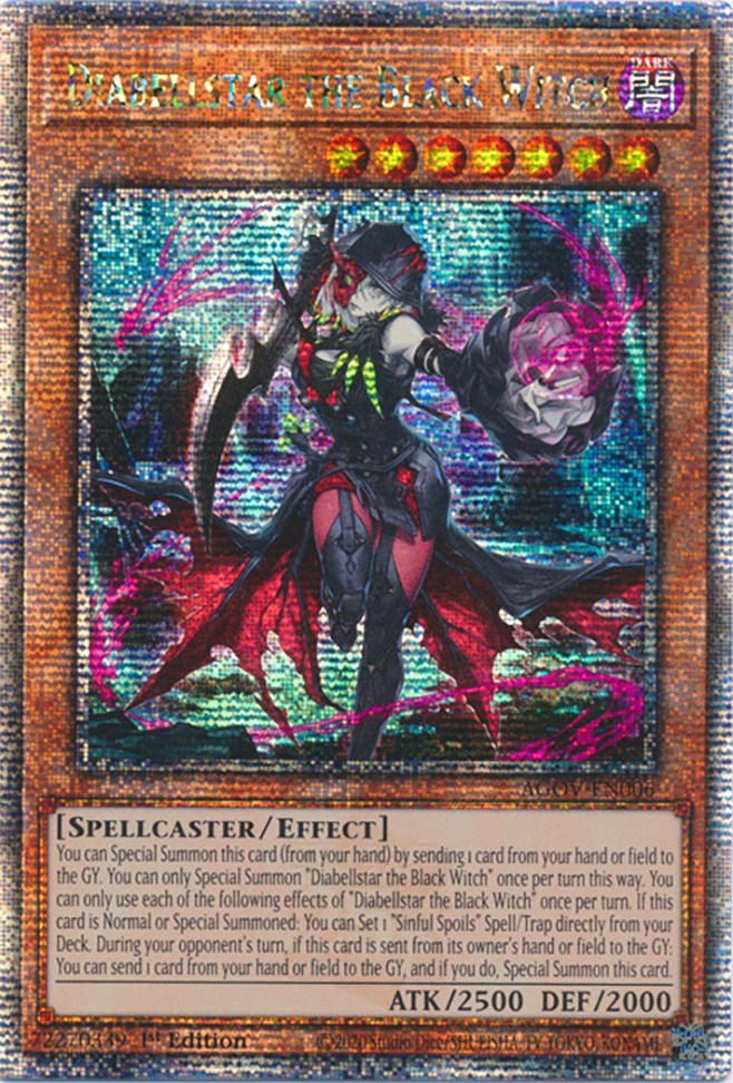 Diabellstar the Black Witch (Quarter Century Secret Rare) [AGOV-EN006] Quarter Century Secret Rare | Exor Games Truro