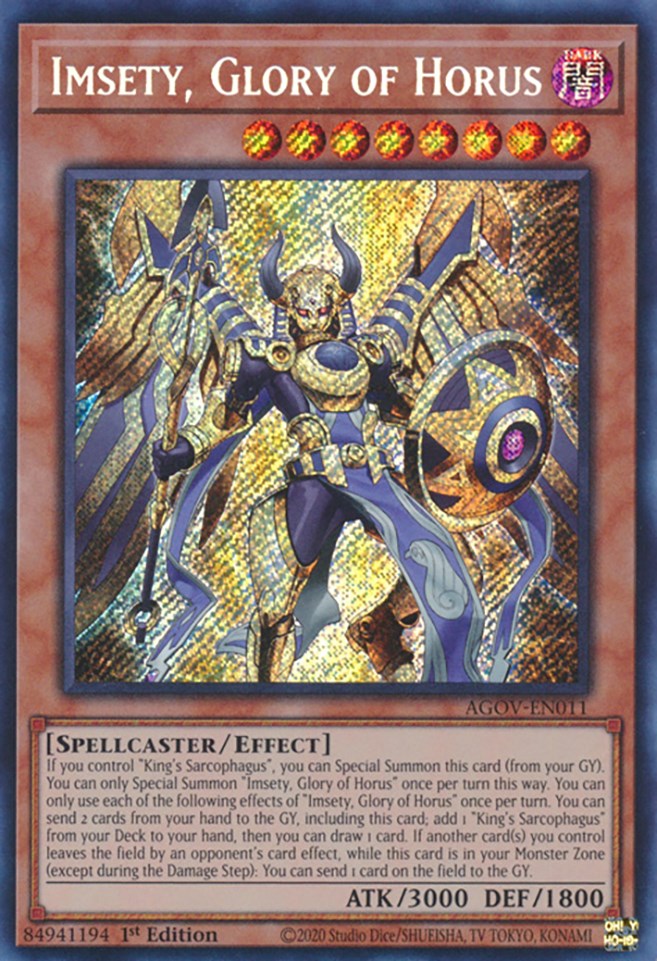 Imsety, Glory of Horus [AGOV-EN011] Secret Rare | Exor Games Truro