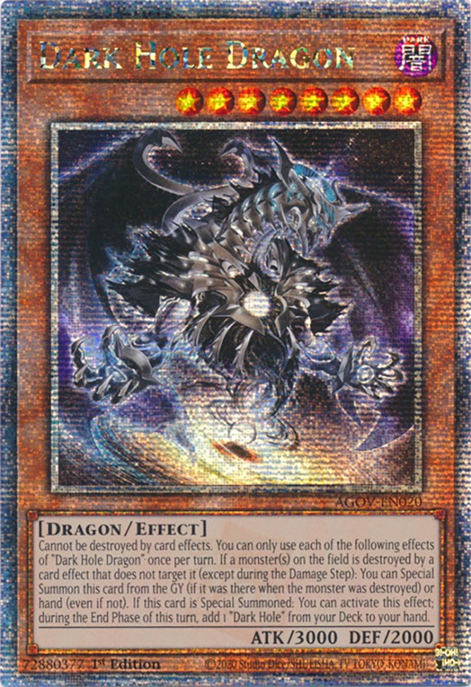 Dark Hole Dragon (Quarter Century Secret Rare) [AGOV-EN020] Quarter Century Secret Rare | Exor Games Truro