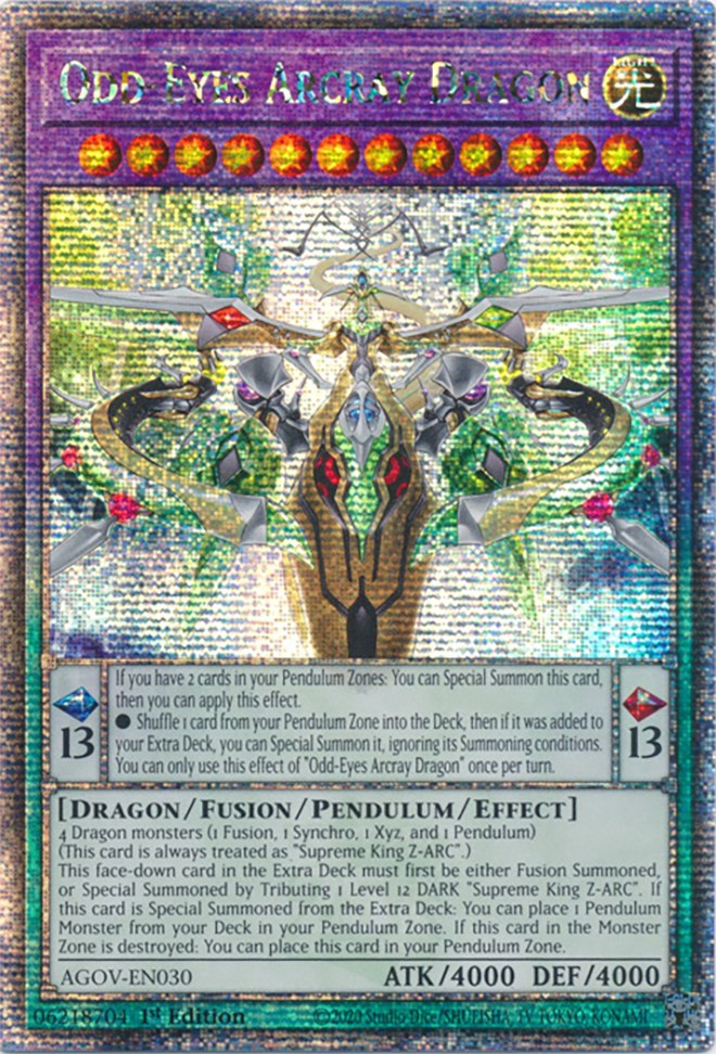 Odd-Eyes Arcray Dragon (Quarter Century Secret Rare) [AGOV-EN030] Quarter Century Secret Rare | Exor Games Truro