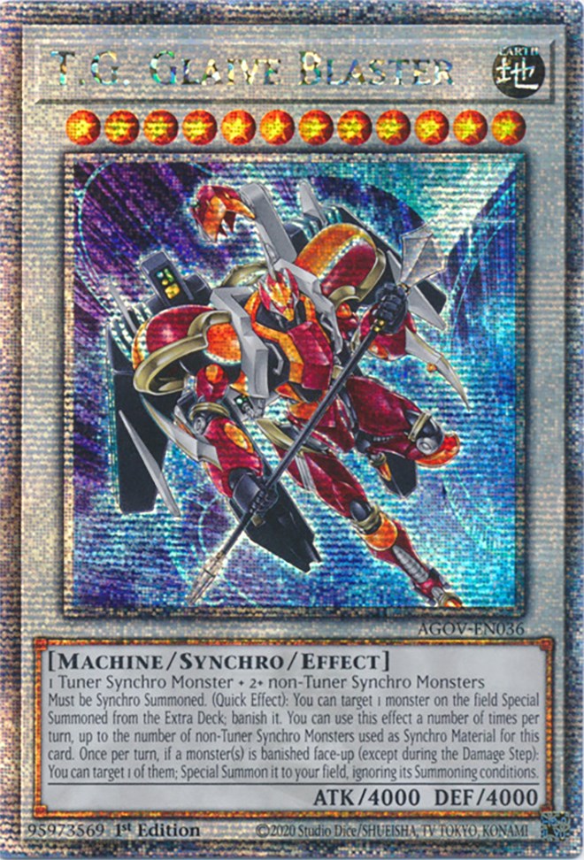 T.G. Glaive Blaster (Quarter Century Secret Rare) [AGOV-EN036] Quarter Century Secret Rare | Exor Games Truro