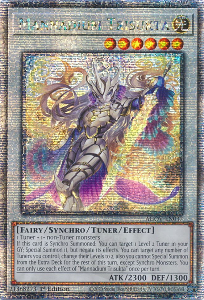 Mannadium Trisukta (Quarter Century Secret Rare) [AGOV-EN037] Quarter Century Secret Rare | Exor Games Truro