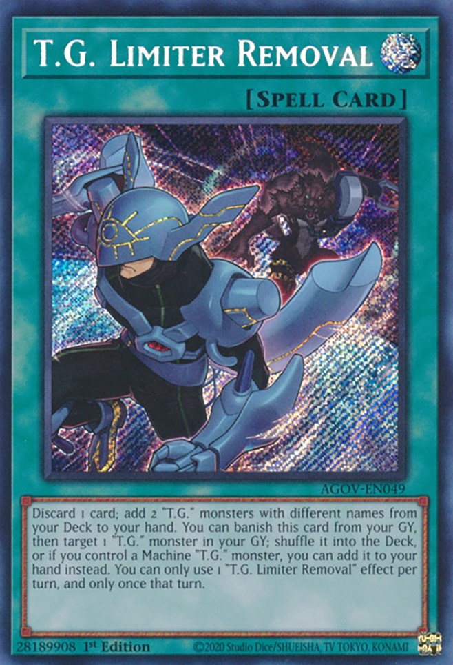 T.G. Limiter Removal [AGOV-EN049] Secret Rare | Exor Games Truro