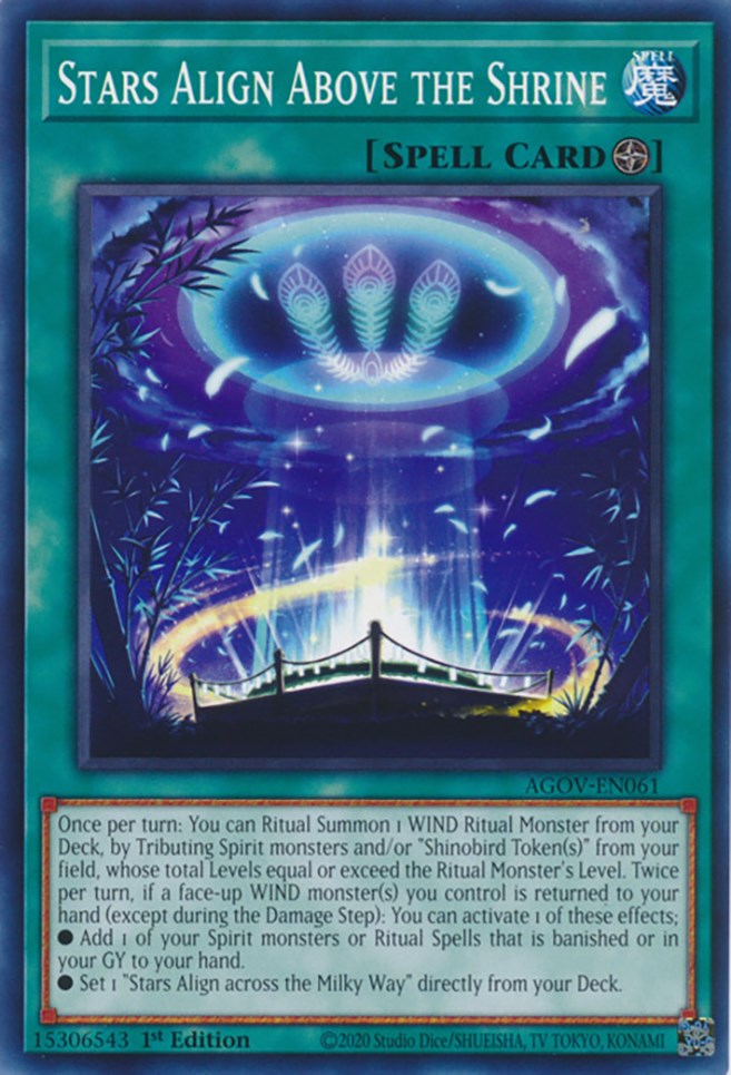 Stars Align Above the Shrine [AGOV-EN061] Common | Exor Games Truro