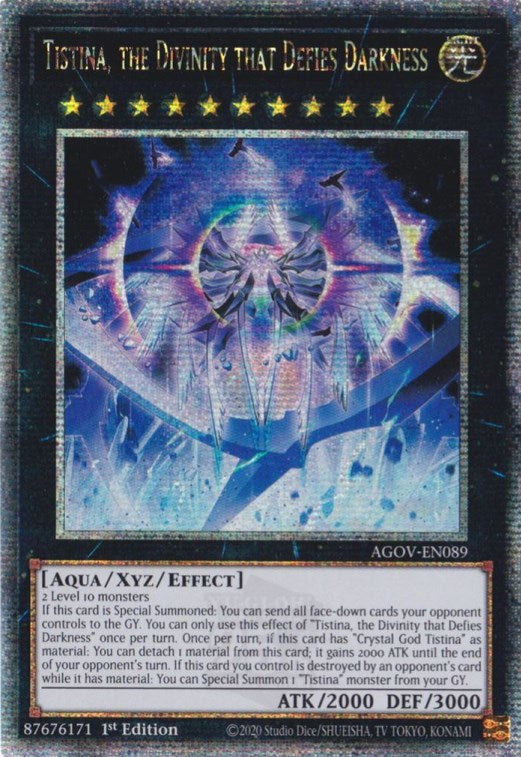 Tistina, the Divinity that Defies Darkness (Quarter Century Secret Rare) [AGOV-EN089] Quarter Century Secret Rare | Exor Games Truro