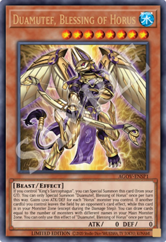 Duamutef, Blessing of Horus (AGOV-ENSP1) [AGOV-ENSP1] Ultra Rare | Exor Games Truro